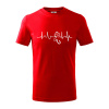 Ekg rybárčenie - Tričko detské bavlnené - 134 cm/8 rokov ( Červená ) Ekg rybárčenie - Tričko detské bavlnené - 134 cm/8 rokov ( Červená )