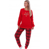 Dámské pyžamo červené se zlatou Vánoční hvězdou - teplé 1TB0018 červená 1XL + První výměna zboží zdarma. Dámské pyžamo červené se zlatou Vánoční hvězdou - teplé 1TB0018 červená 1XL + První výměna zboží zdarma.