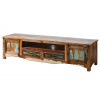Bighome - TV stolík z recyklovaného dreva 200x50x50 viacfarebne lakovaná OLDTIME Bighome - TV stolík z recyklovaného dreva 200x50x50 viacfarebne lakovaná OLDTIME