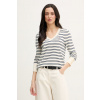 Tommy Hilfiger sveter dámsky s bavlnou WW0WW40098. béžová M Tommy Hilfiger sveter dámsky s bavlnou WW0WW40098. béžová M