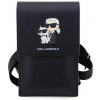 Púzdro Karl Lagerfeld Saffiano Metal Logo NFT Wallet Phone Bag čierne Púzdro Karl Lagerfeld Saffiano Metal Logo NFT Wallet Phone Bag čierne
