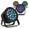 BeamZ sada 4 SlimPar45 LED Par s 18x 3W 3-in-1 RGB LED a DMX BeamZ sada 4 SlimPar45 LED Par s 18x 3W 3-in-1 RGB LED a DMX