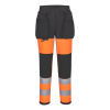 PORTWEST HI-VIS WX2 CD847 / Dámske reflexné strečové nohavice do pása - HV oranžová/čierna UK 30/EU 46 PORTWEST HI-VIS WX2 CD847 / Dámske reflexné strečové nohavice do pása - HV oranžová/čierna UK 30/EU 46