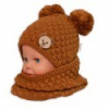 BABY NELLYS Pletený nákrčník / komínok - hnedý BABY NELLYS Pletený nákrčník / komínok - hnedý