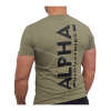 Alpha Industries BACKPRINT T olive/black tričko pánske Veľkosť: XXL, Farba: zelená Alpha Industries BACKPRINT T olive/black tričko pánske Veľkosť: XXL, Farba: zelená