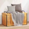 Zahradní box na podušky 85x45x45/53 cm masivní akácie a ocel Hnědá 367608 Zahradní box na podušky 85x45x45/53 cm masivní akácie a ocel Hnědá 367608