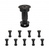 Walteco Soklová noha NR 04, 80-120mm, 200kg, plast, čierna Množstvo: 10 ks , 50000BP2 Walteco Soklová noha NR 04, 80-120mm, 200kg, plast, čierna Množstvo: 10 ks , 50000BP2