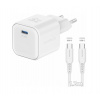 Swissten sieťový adaptér gan 1x usb-c 20w power delivery biely + dátový kábel usb-c/usb-c 1,2 m - b Swissten sieťový adaptér gan 1x usb-c 20w power delivery biely + dátový kábel usb-c/usb-c 1,2 m - b