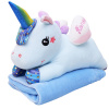 LEAN Toys Plyšový jednorožec s dekou 160 x 110 cm, modrý, 55 cm LEAN Toys Plyšový jednorožec s dekou 160 x 110 cm, modrý, 55 cm
