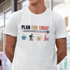 Tričko s potlačou Dnešný plán TURISTU Pánsky Biela S Tričko s potlačou Dnešný plán TURISTU Pánsky Biela S
