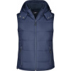DAIBER JN 1001 / Dámska prešívaná vesta s kapucňou - navy XL DAIBER JN 1001 / Dámska prešívaná vesta s kapucňou - navy XL