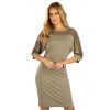 Litex Dámske šaty s 3/4 rukávom 5E269 béžovošedá S Litex Dámske šaty s 3/4 rukávom 5E269 béžovošedá S