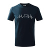 Srdce EKG - Tričko detské bavlnené - 134 cm/8 rokov ( Tmavomodrá (takmer čierna) ) Srdce EKG - Tričko detské bavlnené - 134 cm/8 rokov ( Tmavomodrá (takmer čierna) )