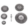 EXTOL CRAFT okružné oceľové kefy, sada 5 ks, 2x stopka 6 mm, 1830 EXTOL CRAFT okružné oceľové kefy, sada 5 ks, 2x stopka 6 mm, 1830