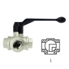 KNOCKS FLUID Technik Trojcestný guľový kohút L - 1 KNOCKS FLUID Technik Trojcestný guľový kohút L - 1
