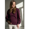 Tehotenská a dojčiaca oversized mikina Milk It Easy Mauve Wine Tehotenská a dojčiaca oversized mikina Milk It Easy Mauve Wine