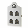 Mondex Drevená skrinka na kľúče STACY House 17,5x5,5x29,5 cm biela Mondex Drevená skrinka na kľúče STACY House 17,5x5,5x29,5 cm biela