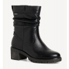 Dámske čierne kožené čižmy Tamaris Dámske čierne kožené čižmy Tamaris