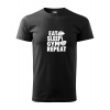 Handel Tričko - Eat Sleep Gym Repeat Farba: čierna, Veľkosť: M, Strih oblečenia: pánsky Handel Tričko - Eat Sleep Gym Repeat Farba: čierna, Veľkosť: M, Strih oblečenia: pánsky