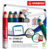 Stabilo Křídy Stabilo MARKdry (+ ořezávátko a hadřík) 4 barvy Stabilo Křídy Stabilo MARKdry (+ ořezávátko a hadřík) 4 barvy
