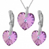 Nádherný set Swarovski elements srdce fialový CRYSTAL Vitrail Light 14mm Nádherný set Swarovski elements srdce fialový CRYSTAL Vitrail Light 14mm