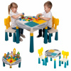Multifunkčný stôl 2v1 blokový stohovací stôl pre deti okrúhly + 2 stoličky Multifunkčný stôl 2v1 blokový stohovací stôl pre deti okrúhly + 2 stoličky