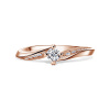 Freya Side Stones | Zásnubný prsteň so stredovým kameňom 0.180ct, ružové zlato, s diamantmi 61