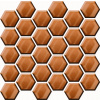 Ceramica Bianca COPPER GLASS HEXAGON MOSAIC 25X25,8 mozaika Ceramica Bianca COPPER GLASS HEXAGON MOSAIC 25X25,8 mozaika