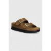 Nubukové šľapky Birkenstock Arizona Platform Flex Birkenstock x Papillio 1028366 hnedá EUR 37 Nubukové šľapky Birkenstock Arizona Platform Flex Birkenstock x Papillio 1028366 hnedá EUR 37
