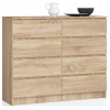 Ak furniture Komoda Kuba 120 cm 8 zásuviek dub sonoma Ak furniture Komoda Kuba 120 cm 8 zásuviek dub sonoma