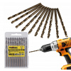 CROWNMAN Súprava 10 ks kobaltových vrtákov M35 HSS 5% - 5mm CROWNMAN Súprava 10 ks kobaltových vrtákov M35 HSS 5% - 5mm