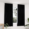 zahrada-XL Zatemňovacie závesy 2 ks s háčikmi, zamat, čierne 140x175 cm 134492 zahrada-XL Zatemňovacie závesy 2 ks s háčikmi, zamat, čierne 140x175 cm 134492