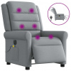 zahrada-XL Elektrické masážne sklápacie kreslo bledosivé látkové 3303304 zahrada-XL Elektrické masážne sklápacie kreslo bledosivé látkové 3303304
