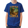 Fajntričko Kids Tričko - Lirili Larila (Taliansky Brainrot), Farba kráľovská modrá, Strih/ Variant UNISEX Fajntričko Kids Tričko - Lirili Larila (Taliansky Brainrot), Farba kráľovská modrá, Strih/ Variant UNISEX