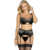 Subblime - set of 3 pieces bra + thong + lace garter black S/M Subblime - set of 3 pieces bra + thong + lace garter black S/M