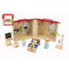 Teddies Domeček dřevěná nemocnice s doplňky 10 ks Teddies Domeček dřevěná nemocnice s doplňky 10 ks