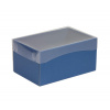 Darčeková krabička s priehľadným vekom 200x125x100/35 mm, modrá Darčeková krabička s priehľadným vekom 200x125x100/35 mm, modrá