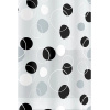Spirella sprchový záves BUBBLE, motív krúžky, bielo – čierny, PEVA, 180 × 200 cm Spirella sprchový záves BUBBLE, motív krúžky, bielo – čierny, PEVA, 180 × 200 cm