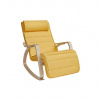 Hojdacia stolička s opierkou na nohy a vankúšom, žltá Hojdacia stolička s opierkou na nohy a vankúšom, žltá