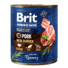 Konzerva Brit Premium by Nature Pork with Trachea 800g Konzerva Brit Premium by Nature Pork with Trachea 800g