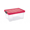 Tontarelli Úložný box s klipom PUZZLE 14 l transparent/červená 8035637ACH Tontarelli Úložný box s klipom PUZZLE 14 l transparent/červená 8035637ACH