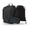 BAAGL SET 3 Cubic Uni čierna: batoh, peračník, sáčok BAAGL SET 3 Cubic Uni čierna: batoh, peračník, sáčok