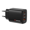 VERBATIM GaN Nabíječka Essentials 65W, 2xUSB-C, 1xUSB-A, černá 32352 VERBATIM GaN Nabíječka Essentials 65W, 2xUSB-C, 1xUSB-A, černá 32352