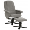 Polohovacie kreslo s taburetom Helga, šedá látka Polohovacie kreslo s taburetom Helga, šedá látka