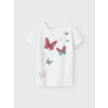Dievčenské biele tričko 3D motýľmi NAME IT Veľkosť: 2 roky / 92cm Dievčenské biele tričko 3D motýľmi NAME IT Veľkosť: 2 roky / 92cm