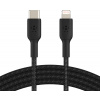BELKIN kabel oplétaný USB-C - Lightning, 1m, černý BELKIN kabel oplétaný USB-C - Lightning, 1m, černý