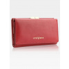 Červená Dámska Kožená Peňaženka STEVENS Malá s RFID Ochrannou Funkciou a Matným Povrchom Červená Dámska Kožená Peňaženka STEVENS Malá s RFID Ochrannou Funkciou a Matným Povrchom