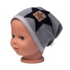 Detská čiapka bavlna, Baby Star, Baby Nellys, sivá, veľ. 104/134 Detská čiapka bavlna, Baby Star, Baby Nellys, sivá, veľ. 104/134
