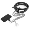 Guess Crossbody Popruh PU 4G Chain with Charm Silver/Black Guess Crossbody Popruh PU 4G Chain with Charm Silver/Black