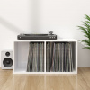 zahrada-XL Úložný box na vinyly, lesklý biely 71x34x36cm, kompozitné drevo 800123 zahrada-XL Úložný box na vinyly, lesklý biely 71x34x36cm, kompozitné drevo 800123